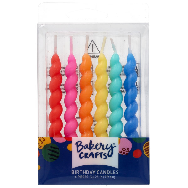 Twirl Bright Shaped Candle 12 CT