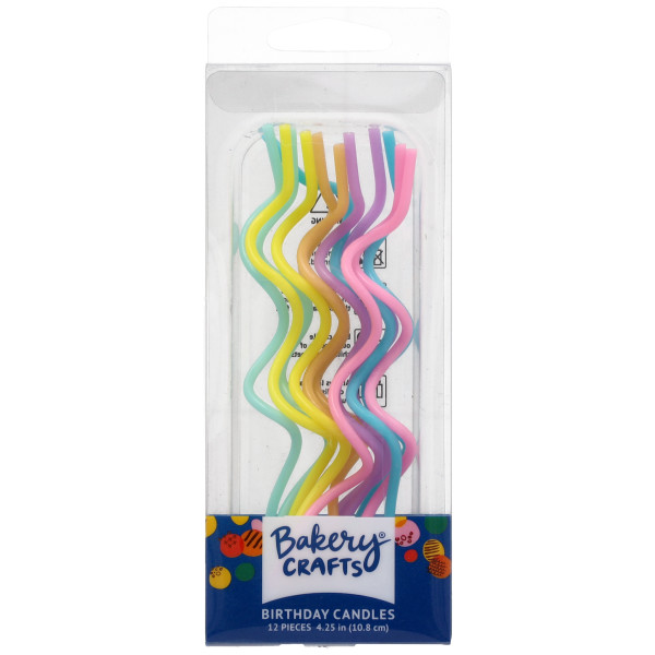 Twist Pastel Shaped Candles12 CT