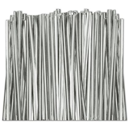 Silver Metallic Twist Ties 50 CT