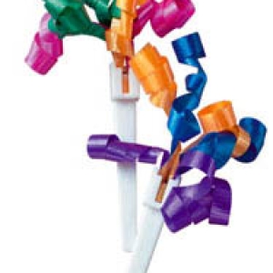 Ribbons Bright Sm. DecoPics 3″ 48 CT
