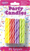 Spiral Bright Candle 2 1/2" 24 PCS 12 CT