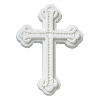 Ornate Cross White GP 4"x2 1/2"3 CT