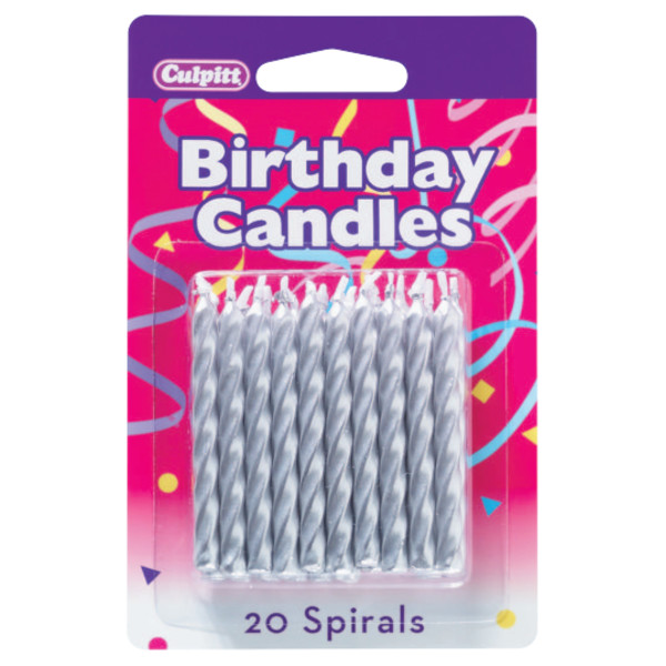Silver Candles 20 PCS 12 CT