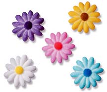 Daisies Medium Assorted Dec-Ons 1/8" 300 CT