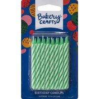 Green Striped Candle 2.5" 24 PCS 12 CT