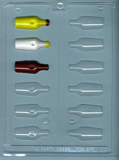 Liquor Bottles Candy Mold 12 CAV