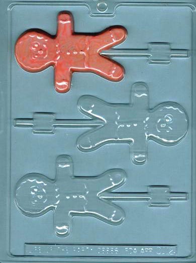 Gingerbread Man Sucker Mold 3 CAV