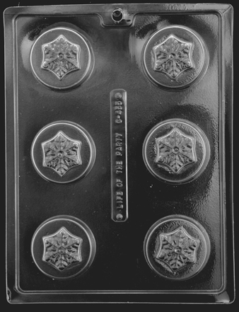 Snowflake Cookie Candy Mold 6 CAV