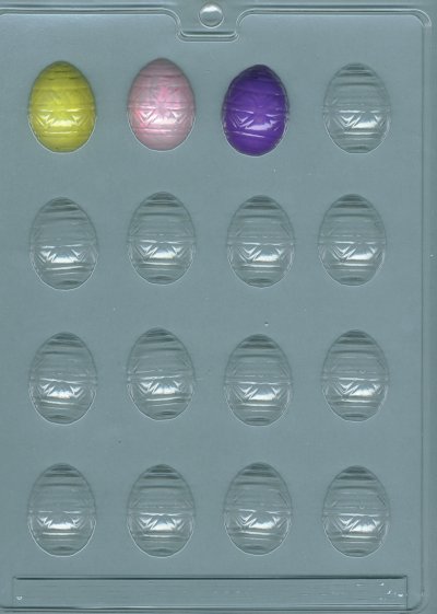 Small Decorated Eggs Mold 16 CAV