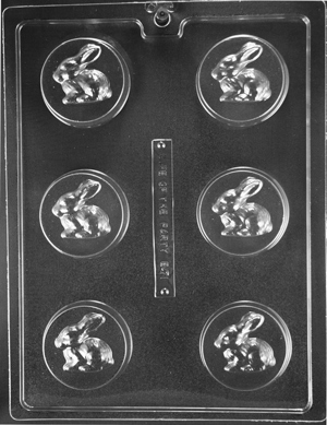 Bunny Cookie Candy Mold 6 CAV