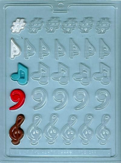 Music Symbols Candy Mold 29 CAV