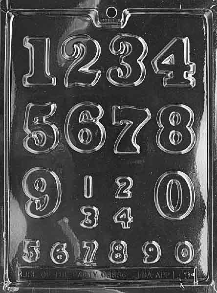 Numbers 0-9 Lg & Sm Mold 20 CAV