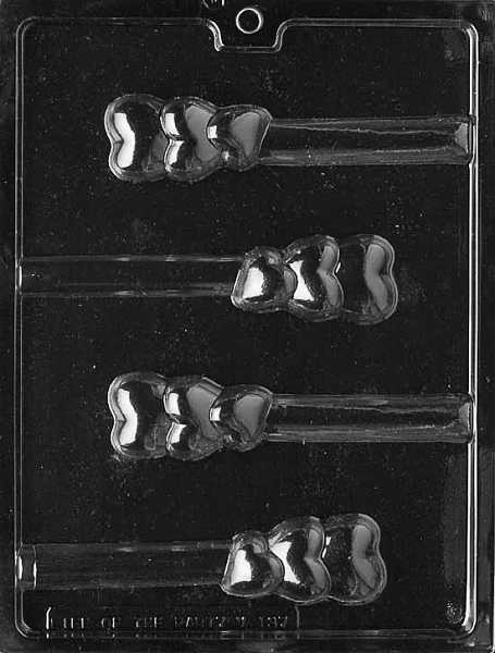 Hearts Pretzel Candy Mold 4 CAV