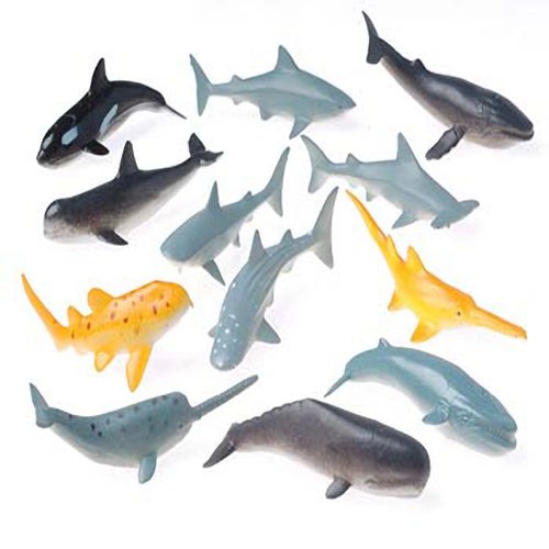 Shark & Whale Assorted 3" 12 CT