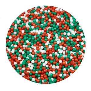 Jingle Mix Rd-Wh-Gr Nonpareils 8 OZ