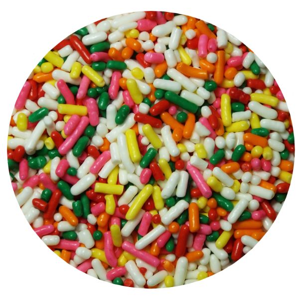 Rainbow Color Jimmies 6 LB
