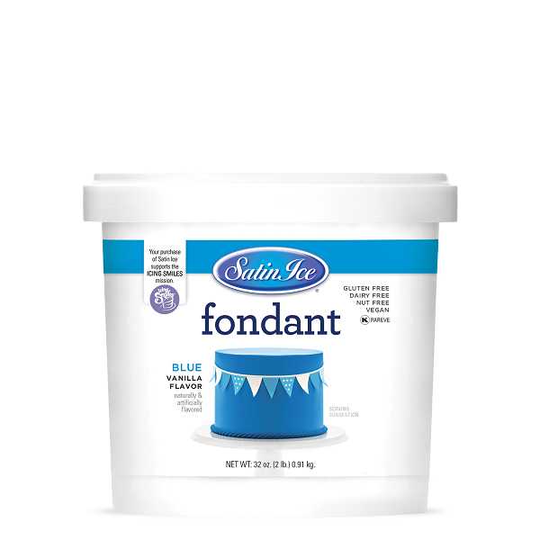Blue Satin Ice Fondant 2 LB