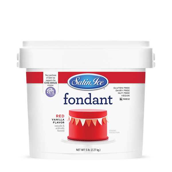 Red Satin Ice Fondant 5 LB