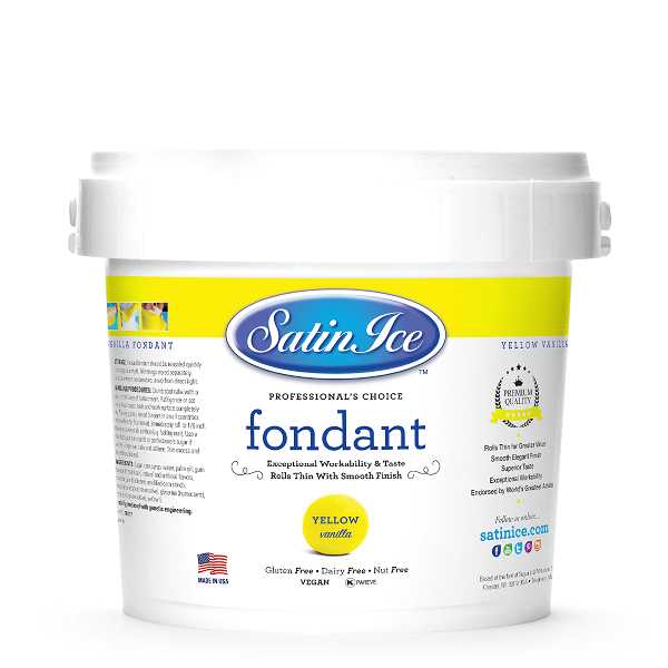 Yellow Satin Ice Fondant 5 LB