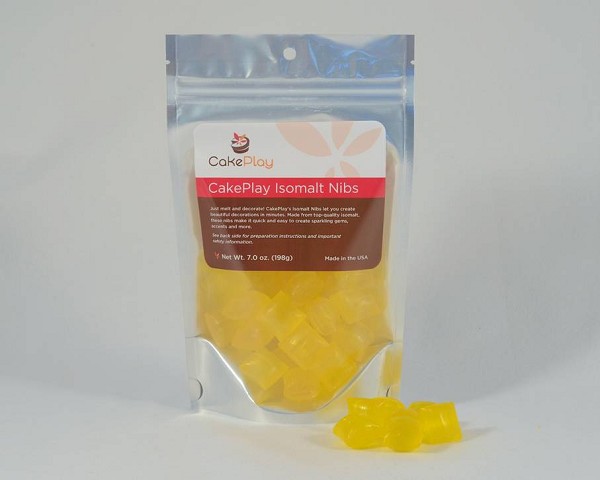 Isomalt Nibs Topaz Yellow 7 OZ