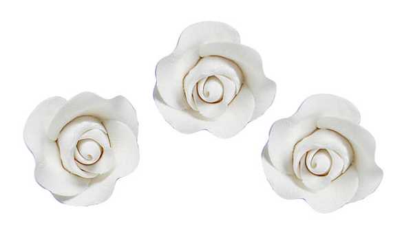 Tea Rose White GP Sm 1"x 1" 35 CT