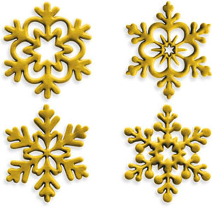 Angel Snowflake Cutters 1 1/2" 4 CT