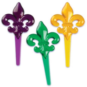 Fleur De Leis Jewel Pick 2.5″ 144 CT