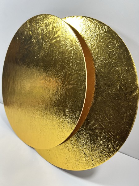 6" RD. Gold Embossed Cardboard 200 CT