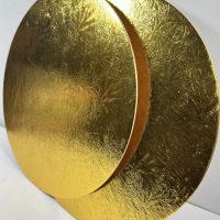 12" RD Gold Embossed Cardboard 100 CT