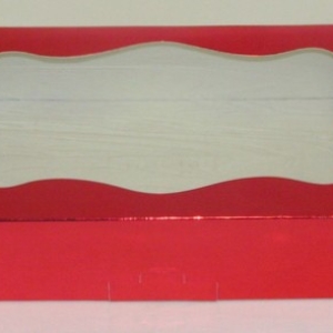 Red 1 LB Foil Box w/Window 200 CT 8 1/2″ x 5 1/2″ x 2″