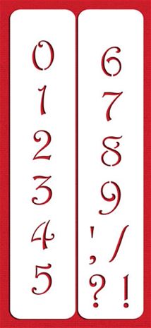 Stencil Contemporary Numbers