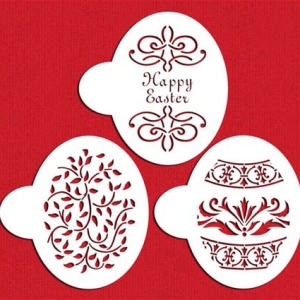 Stencil Large Easter Eggs 3 CT
