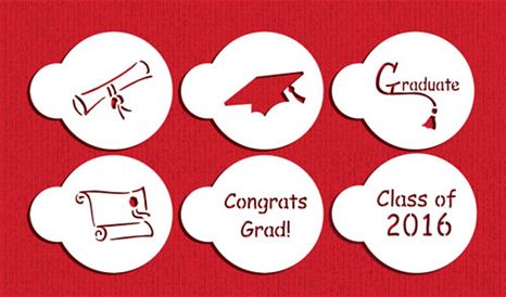 Stencil Graduate Cookie 6 CT