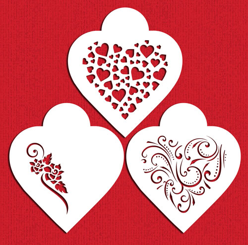 Stencil Contemporary Hearts 3 CT
