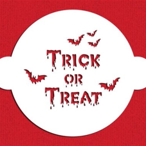 Stencil Trick or Treat Cake