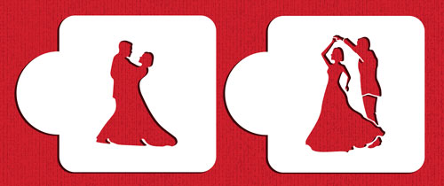 Stencil Dancing Couple 2 CT