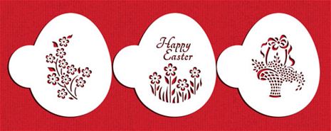 Stencil Easter Basket Egg Set