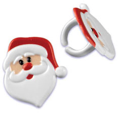 Santa Face Bendi-Rings 1 1/2" 72 CT