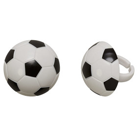 Soccer 3D Ball Cupcake Rings 144 CT