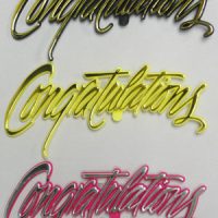 Congratulations Fancy Script 5" 48 CT
