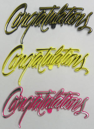 Congratulations Fancy Script 5" 48 CT