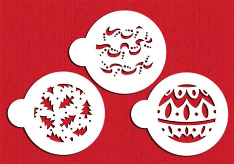 Stencil Christmas Balls Cookie