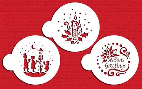 Stencil Seasons Greetings Cookie