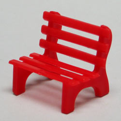 Red Park Bench 2 1/4" x 1 1/2" 12 CT