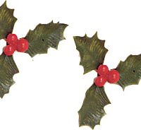 Holly Leaf With Berry 2" 144 CT