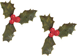 Holly Leaf With Berry 2" 144 CT