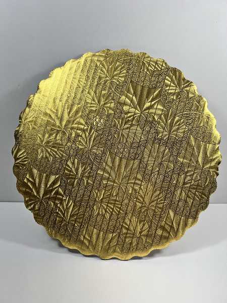 12" Gold Scalloped Circles 100 CT