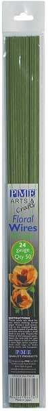 Flower Wires Green 24 Gauge 50 CT