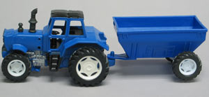 Farm Tractor with Trailer 6.5" 6 CT