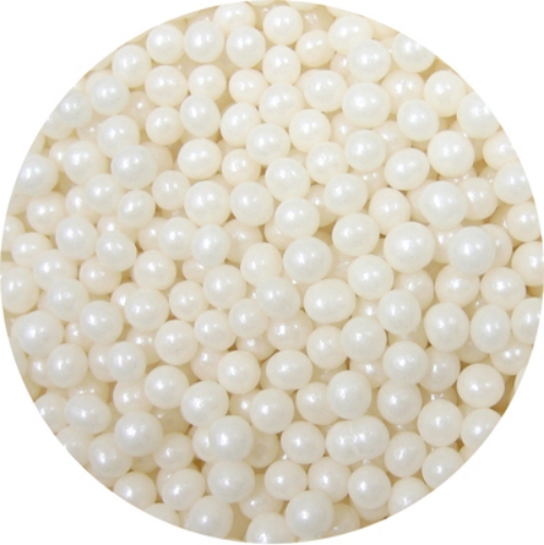Sugar Pearls White 4mm 2 LB
